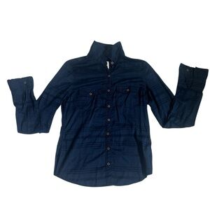 Abercrombie and Fitch Dark Navy Blue Button down fitted Shirt size M